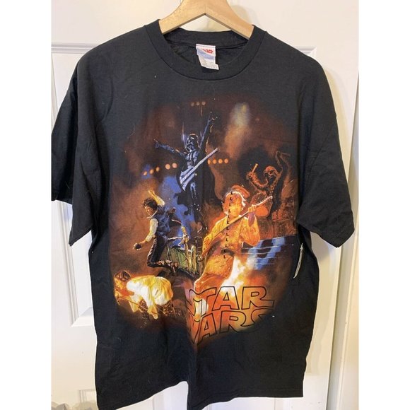 Star Wars Rock Band Luke Skywalker Vader Retro Vintage Concert Large T-Shirt NWT - Picture 3 of 9